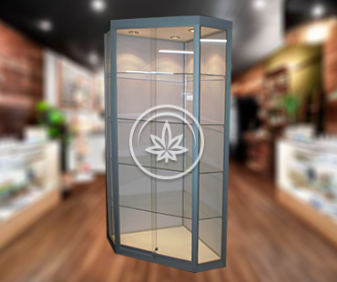 Marijuana Corner Display Cases