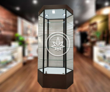 Marijuana Hexagonal Display Cases