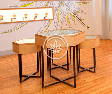 Marijuana Pedestal Display Cases