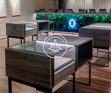 Marijuana Pedestal Display Cases